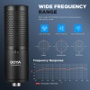 Boya BY-M1000 Condenser Microphone Podcast Mic Kit Support Omnidirectional/Bidirectional with Double-layer Pop Filter Shock Mount XLR Cable for Singer