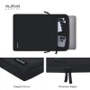 Alifiya Polyester MacBook Laptop Sleeve Cover Bag 16 Inch with Charger Pouch Black