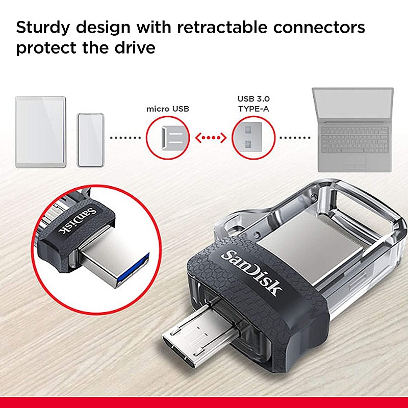 Sandisk Ultra Dual USB Drive 3.0 (128GB)