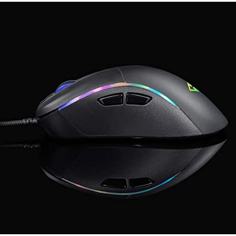 Cosmic Byte Equinox Alpha 5000DPI 7 Button Gaming Mouse, Pixart PMW3325 Sensor, Spectra RGB with Software (Black)