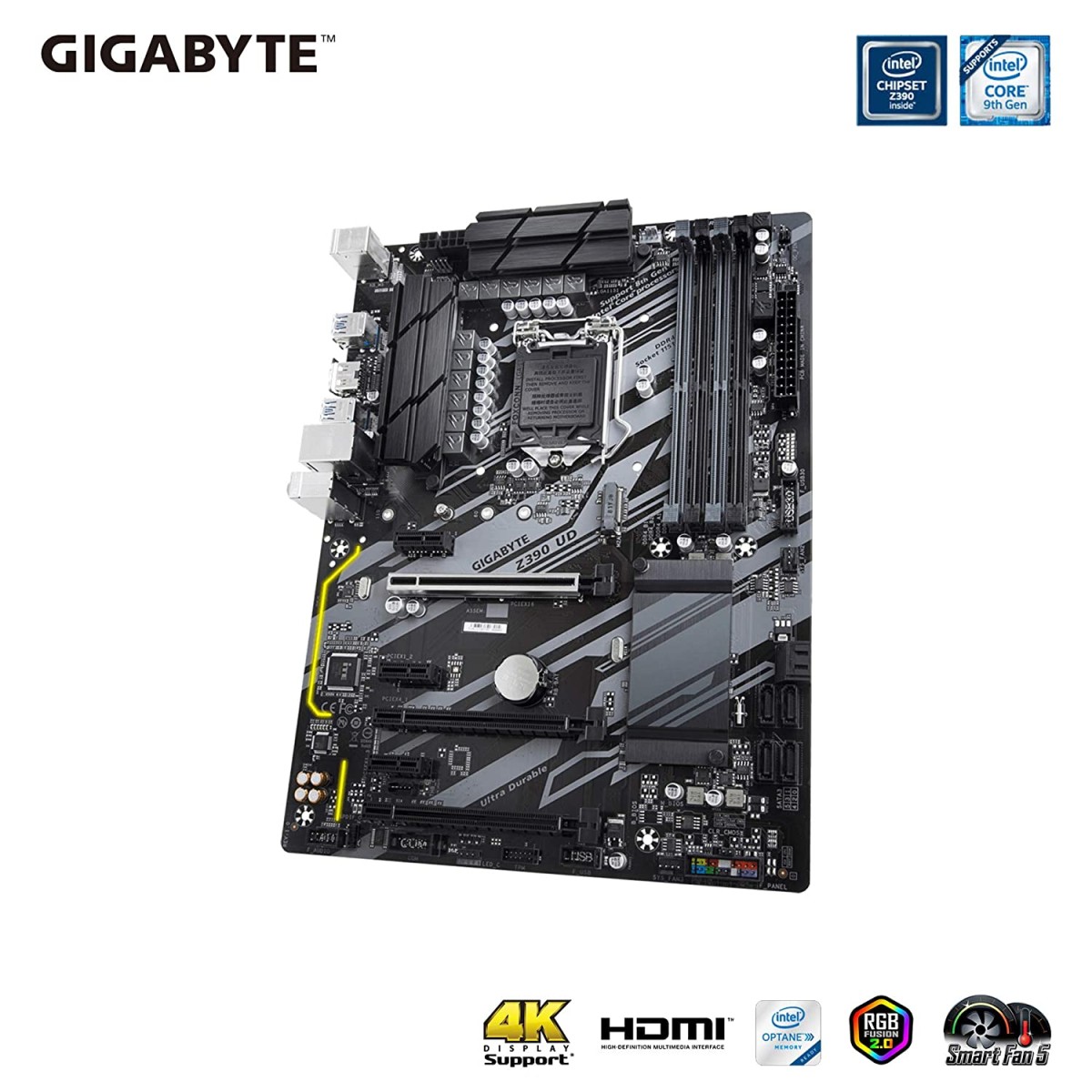 Gigabyte Intel Z390 UD Motherboard with 10+2 Digital PWM Design, 2-Way Crossfir Multi-Graphics, GIGABYTE Gigabyte Intel Z390 UD Motherboard with 10+2 Digital PWM Design, 2-Way Crossfir Multi-Graphics, GIGABYTE