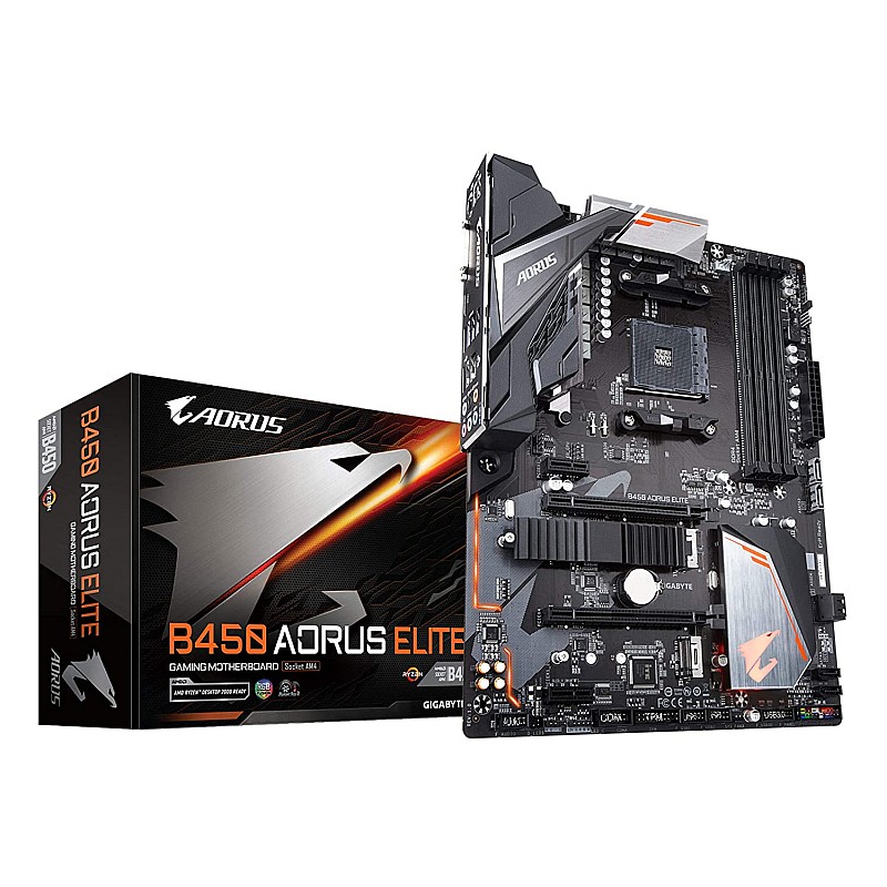 Gigabyte B450 AORUS ELITE AMD Ryzen AM4 M.2 Thermal Guard Hmdi DVI USB 3.1 DDR4 ATX Motherboard