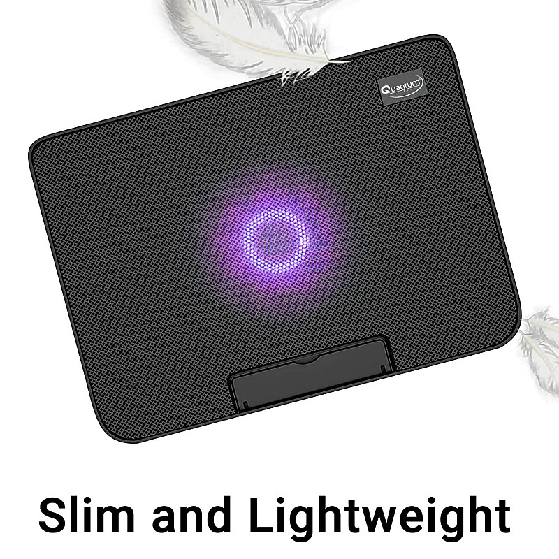 Quantum qhm330 usb laptop notebook cooling pad with noiseless fan multicolor