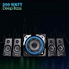 Infinity (JBL) Hardrock 410, 200W Output, 4.1 Channel Multimedia Speaker with Remote, LED Black