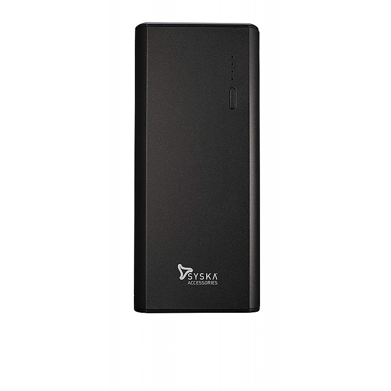 Syska 10000 mAh Lithium Ion L1002J Port100 Power Bank Black