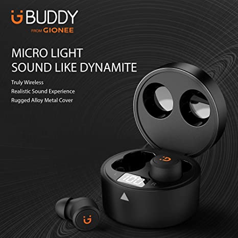 GIONEE Atom Ear Buds Truly Wireless Bluetooth In Ear Headset with Mic Black GIONEE Atom Ear Buds Truly Wireless Bluetooth In Ear Headset with Mic Black