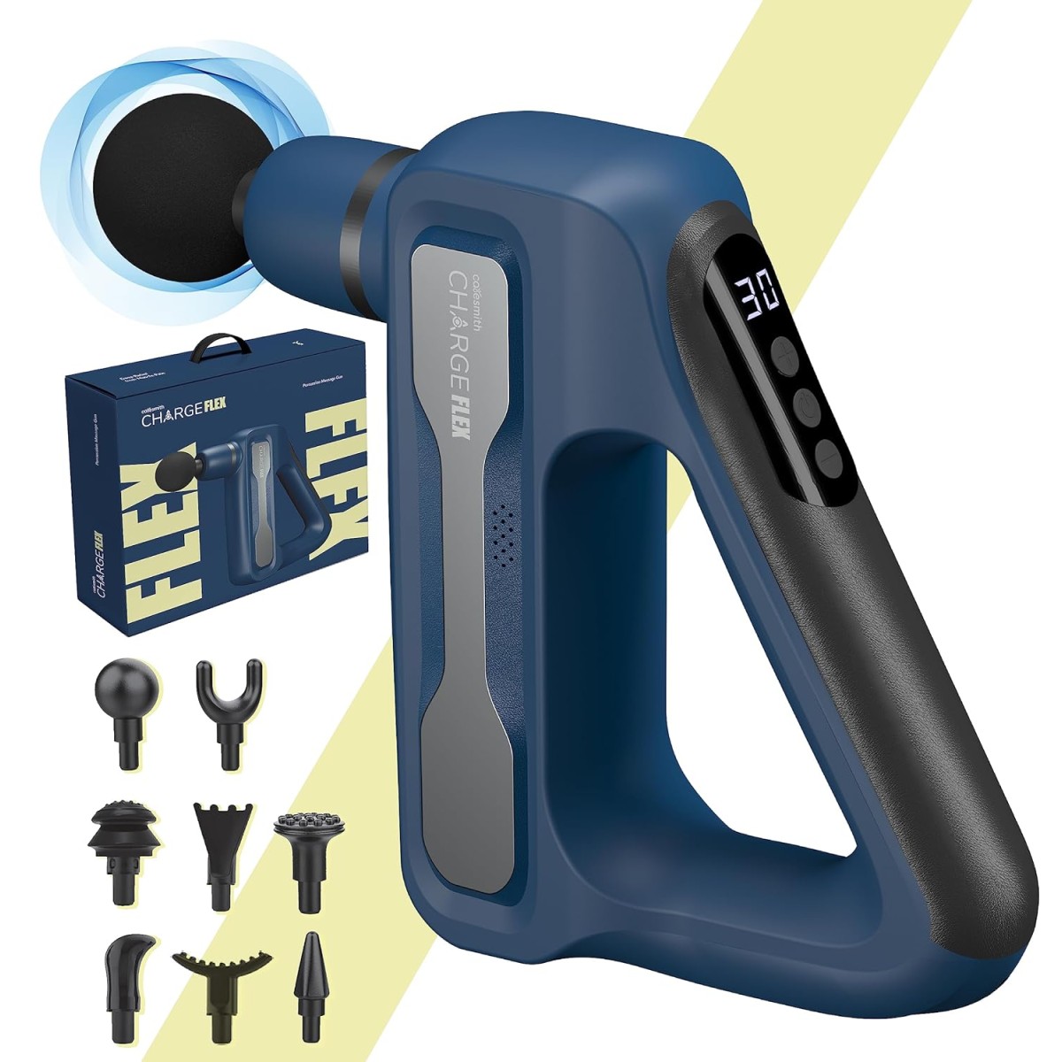 caresmith CS379 CHARGE Flex Cordless Massage Gun Massager