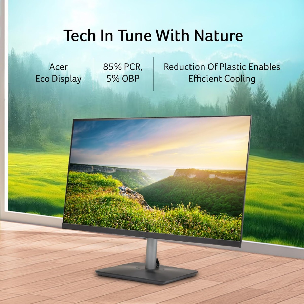 Acer 60.45 cm (24 inch) Full HD LED Backlit IPS Panel with 6 axis Color Adjustment, 2X2W Inbuilt Speakers, Display Widget, VisionCare, ENERGY STAR Certified, Robust Stand Monitor (KA242Y)