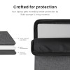 Alifiya Polyester MacBook Laptop Sleeve Cover Bag 16 Inch with Charger Pouch Grey