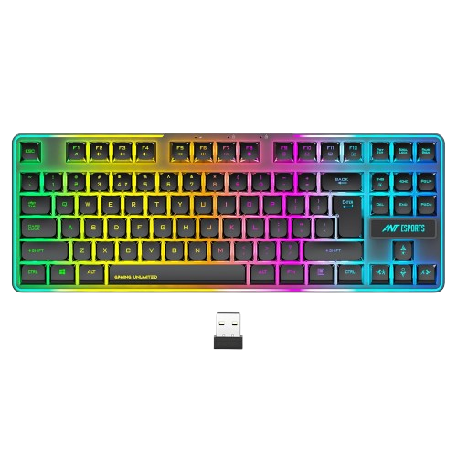 Ant Esports MK720 Pro V2 Membrane Wireless Gaming Keyboard Black Ant Esports MK720 Pro V2 Membrane Wireless Gaming Keyboard Black