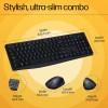 HP CS10 Wireless Keyboard Mouse Combo/2.4 GHz Wireless Connection/Ergonomic Design/Energy and Electricity Saving/Plug and Play, Intelligent Dormancy/Drop Key Cap/ 1600 dpi/Black (7YA13PA)