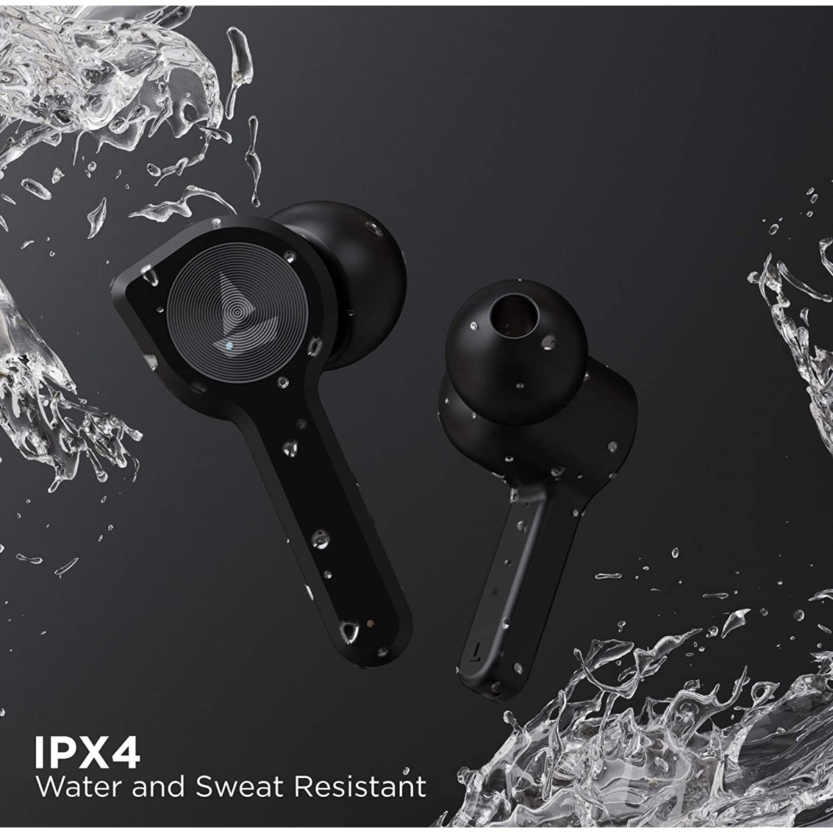 boAt airdopes 408 tws ear-buds with true voice assistant up to 20h total playback, ipx4 water resistance active black