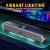 Ant Esports GS365SB Mini Soundbar Wired PC Speaker,USB Powered 3.5MM 10W Dual HiFi Stereo, LED Lighting Speakers