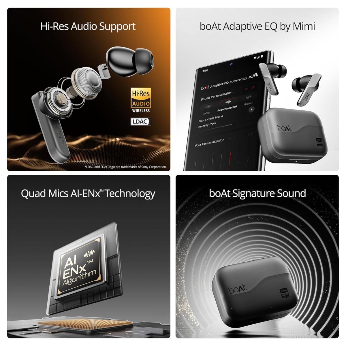 Boat Airdopes 800 HiDef, Hi-Res Audio LDAC, 4Mic ENx, App Support, ASAP Charge, IPX5, Low Latency, Dual Pairing, BTv5.3, Bluetooth TWS in Ear Earbuds Wireless Earphones (Graphite Grey) Boat Airdopes 800 HiDef, Hi-Res Audio LDAC, 4Mic ENx, App Support, ASAP Charge, IPX5, Low Latency, Dual Pairing, BTv5.3, Bluetooth TWS in Ear Earbuds Wireless Earphones (Graphite Grey)