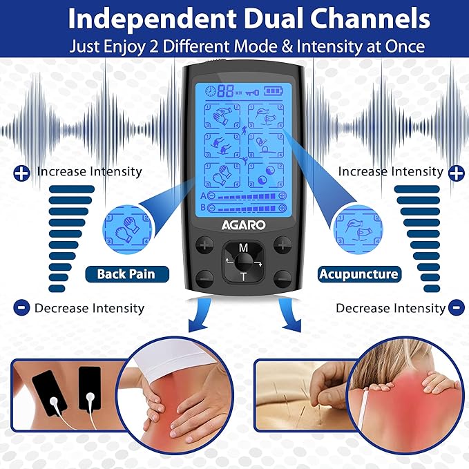 AGARO Dual Channel TENS Massager TM2421 24 Modes