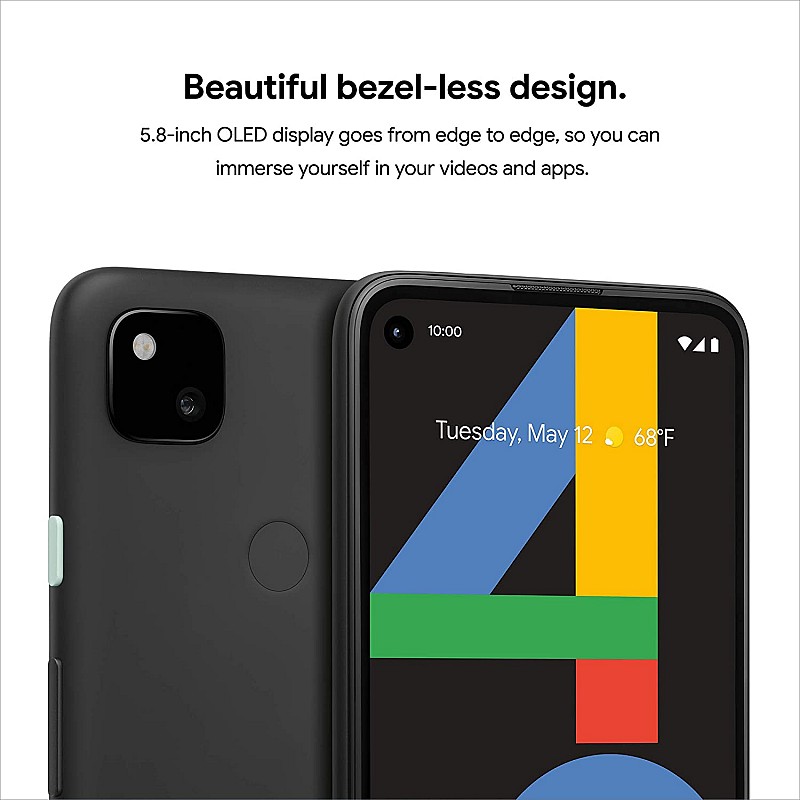 Google Pixel 4a Just Black 6GB RAM 128GB Storage Refurbished 