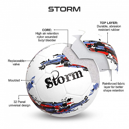 Nivia Storm Football - Size 5 White