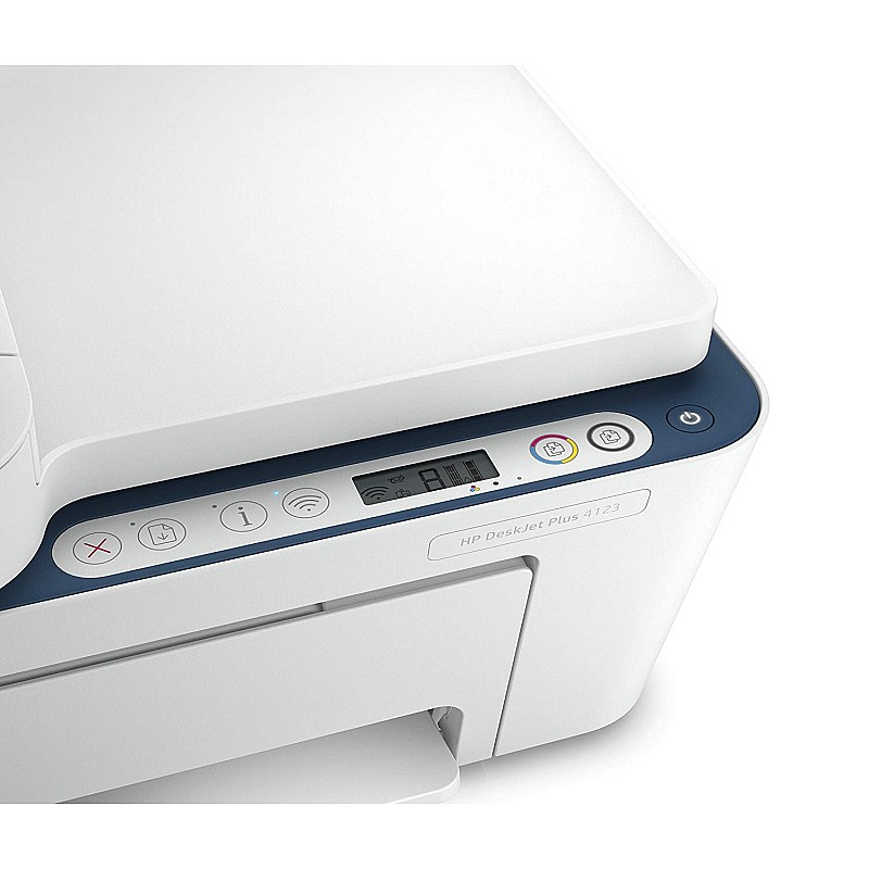 HP DeskJet Plus 4123 All-in-One Wifi Colour Printer, Scanner and Copier for Home Refurbished without Cartidges