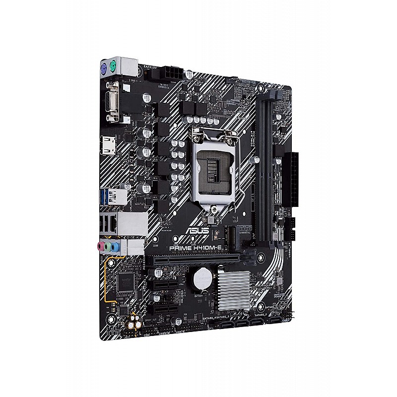 ASUS Prime H410M-E Intel PCIe 3.0 DDR4 mATX Motherboard with M.2 USB 3.2 Gen1 HDMI and SATA III 6Gbps