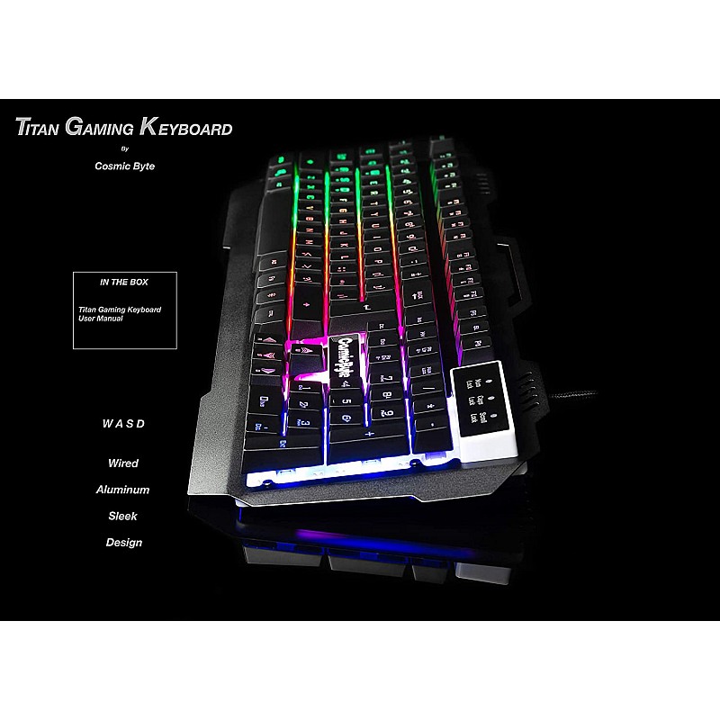 Cosmic Byte CB-GK-05 Titan Wired Gaming Keyboard with Aluminum Body