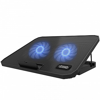 Zinq Technologies Cool Slate Dual Fan Cooling Pad for Notebook/Laptop with Dual USB Port (Black)