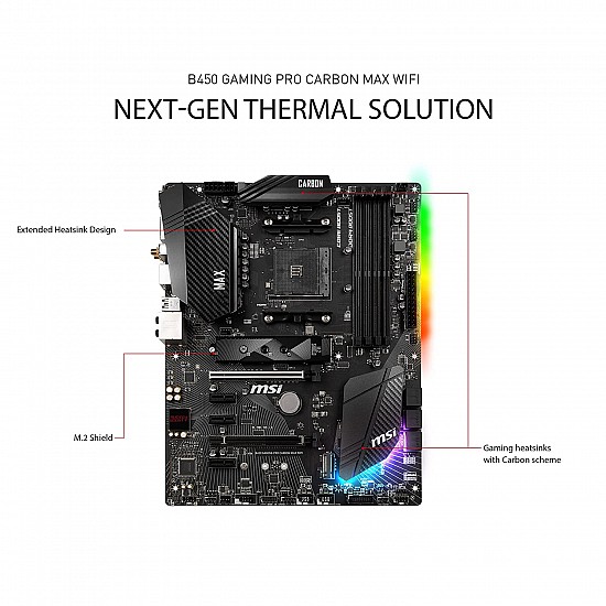 Msi B450 Gaming pro carbon max wi-fi amd motherboard amd ryzen 5000&3000 desktop ready