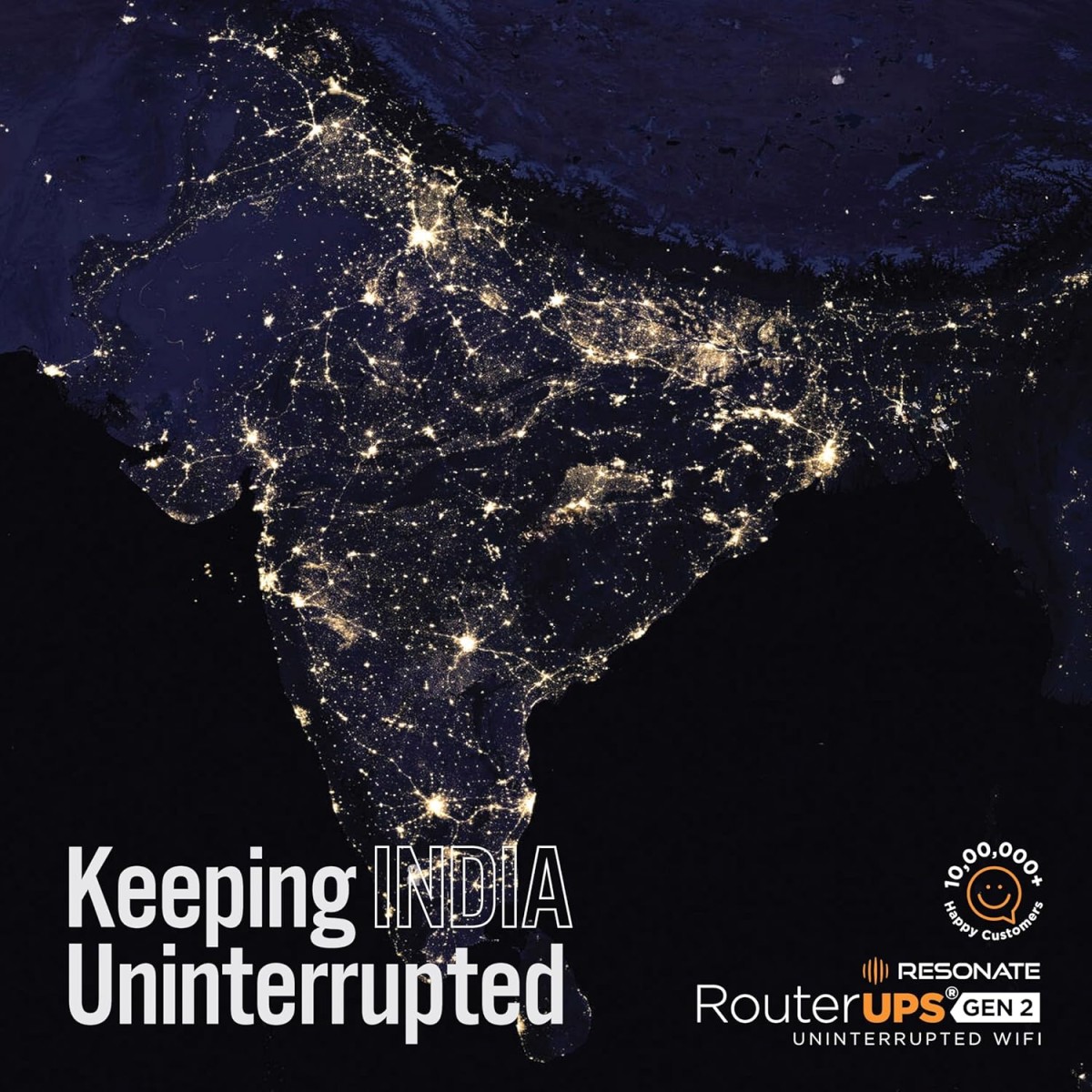 Resonate RouterUPS Gen2 | Original Router UPS for 12V WiFi Router & Modem (Supports up to 2A) (7800mAh - 95% Longer Power Backup) Resonate RouterUPS Gen2 | Original Router UPS for 12V WiFi Router & Modem (Supports up to 2A) (7800mAh - 95% Longer Power Backup)