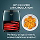 Pigeon Healthifry Digital Air Fryer, 360° High Speed Air Circulation Technology 1200 W with Non-Stick 4.2 L Basket - Green