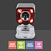 Zebronics Zeb-Crystal Pro Web Camera with USB Powered 3P Lens Night Vision and Built-in Mic RED