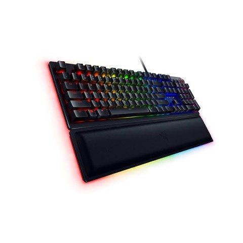 Razer Huntsman Elite Opto-Mechanical Switch - Multi-Functional Digital Dial & Media Keys - Leatherette Wrist Rest - 4-Side Underglow - Gaming Keyboard, Wired refurbished
