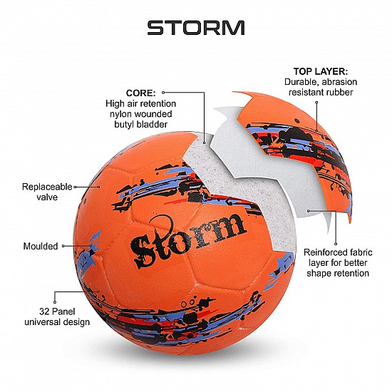 Nivia Storm Football - Size 5 Orange