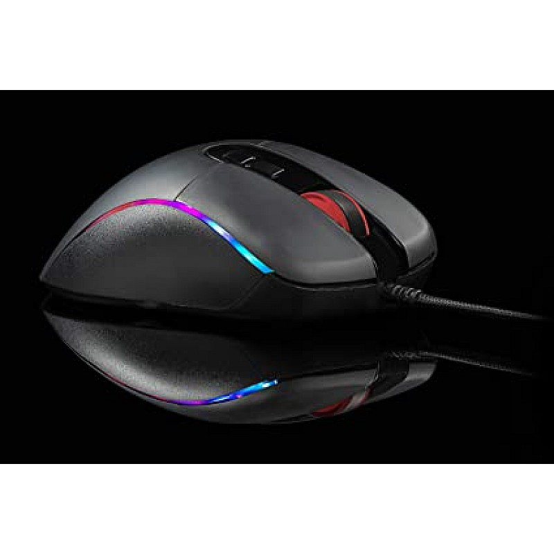 Cosmic Byte Equinox Alpha 5000DPI 7 Button Gaming Mouse, Pixart PMW3325 Sensor, Spectra RGB with Software (Black)