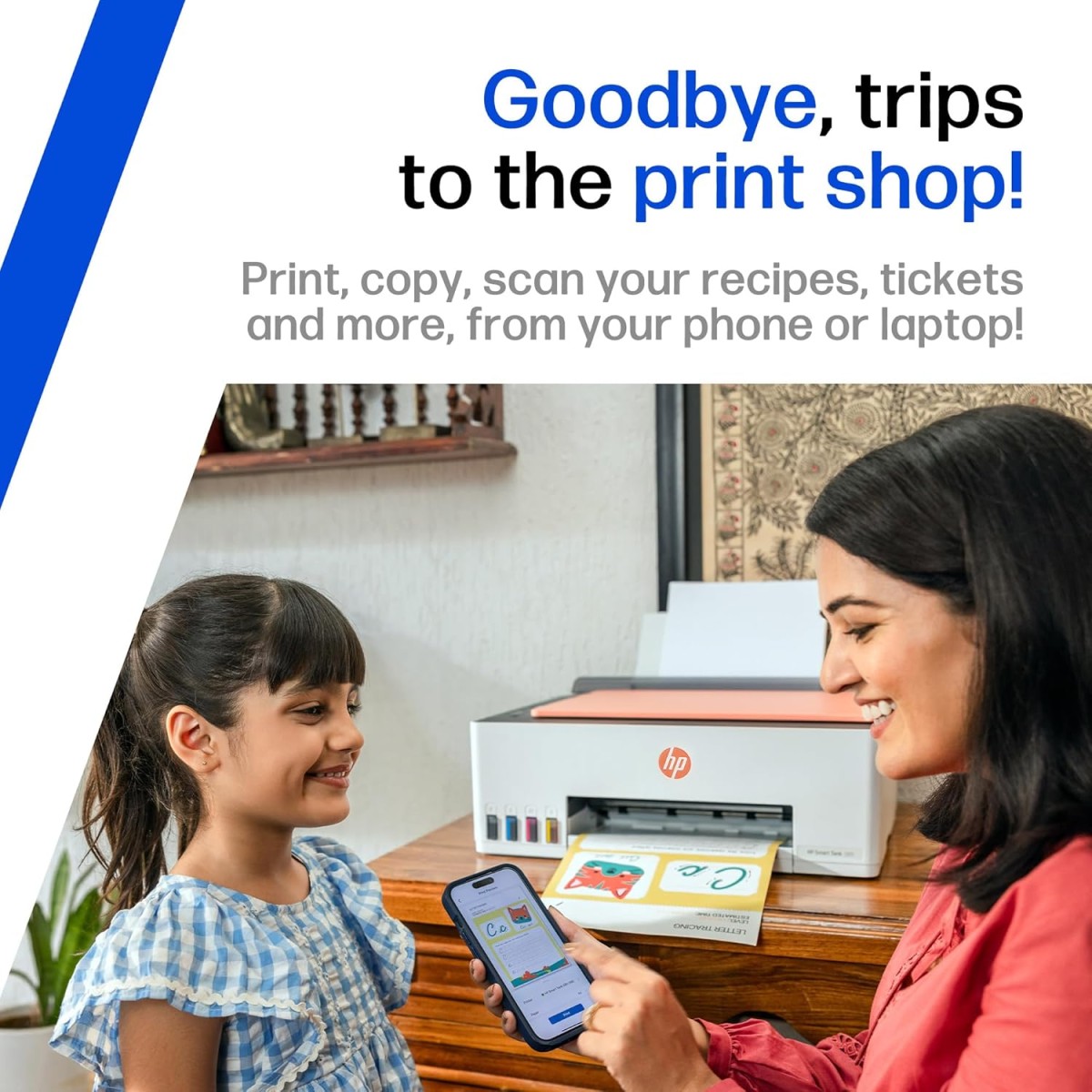 HP Smart Tank 589 All-in-One WiFi Colour Printer – 30 ppm Speed, High Capacity Ink Tank, Wireless, Ideal for Home & Office Printing