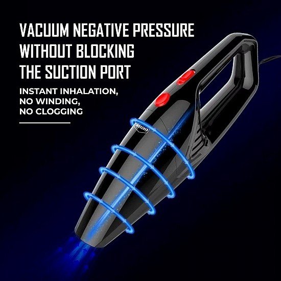 WOSCHER 589 Car Vacuum Cleaner 12V High Power 100W Handheld Portable Car Vacuum for Deep Cleaning| 4500PA Powerful Suction,10 Ft Cord, HEPA-Filter