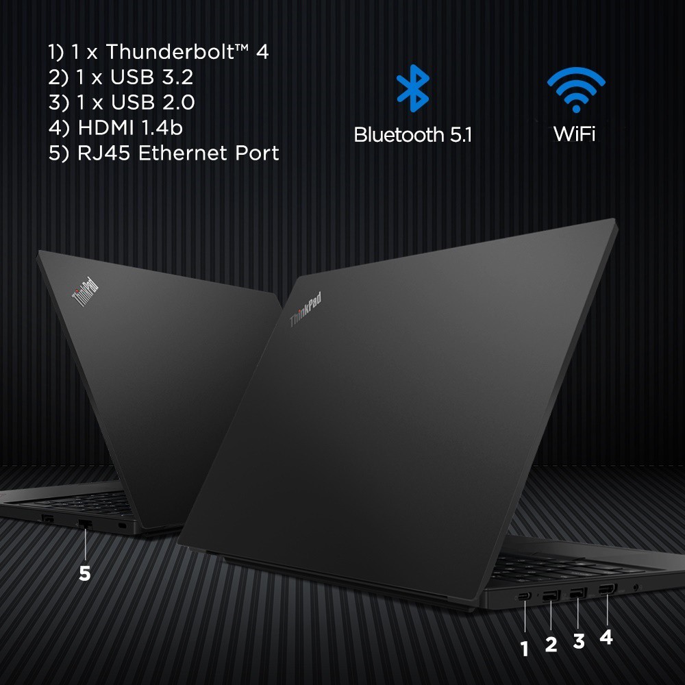 Lenovo ThinkPad X13 Intel Core i5 10th Gen 13.3 inch Full HD Laptop 16GB RAM 512GB SSD Windows 10 Professional Black refurbished