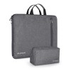 Alifiya Polyester MacBook Laptop Sleeve Cover Bag 16 Inch with Charger Pouch Grey