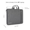 Alifiya Polyester MacBook Laptop Sleeve Cover Bag 16 Inch with Charger Pouch Grey