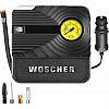 WOSCHERR Tyre Inflator for Car 12V Car Port 130PSI Portable Air Compressor for Cars, Bikes, Motorcycles, Balls, and Inflatables| Woscher Perfume & Bag Included