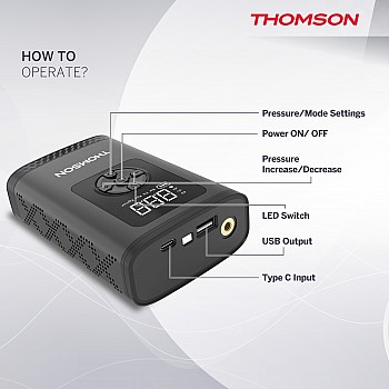 Thomson 150 psi Tyre Air Pump for Car & Bike