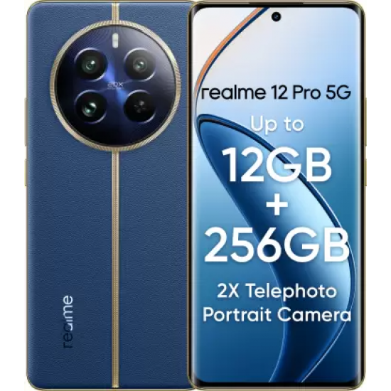 Realme 12 Pro 5G (Submarine Blue, 8GB RAM 256 GB Storage) Refurbished 
