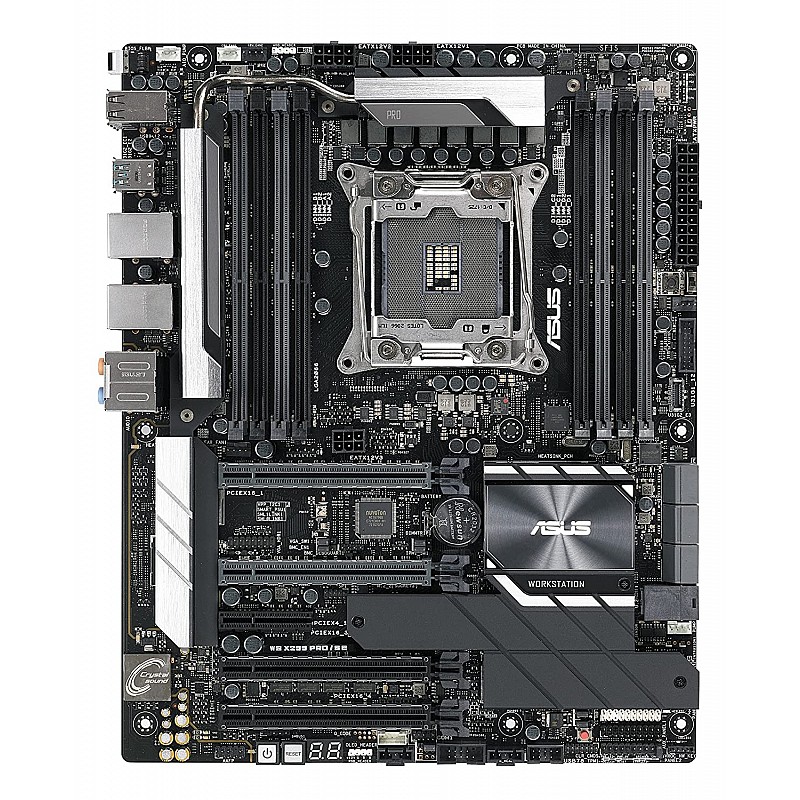 ASUS WS X299 PRO/SE Intel LGA 2066 ATX motherboard with DDR4 4133MHz, dual M.2 and M.2 heatsink, U.2, USB 3.1 Gen 2 connectors