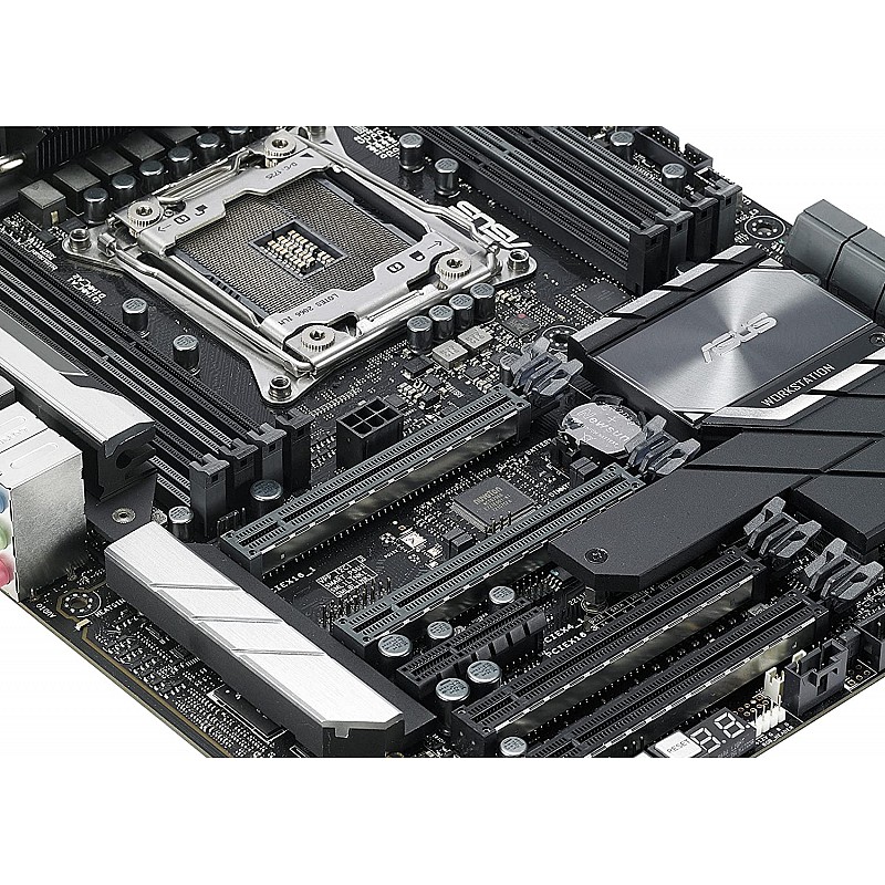 ASUS WS X299 PRO/SE Intel LGA 2066 ATX motherboard with DDR4 4133MHz, dual M.2 and M.2 heatsink, U.2, USB 3.1 Gen 2 connectors