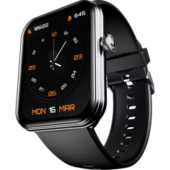 boAt Storm Plus with 1.78'' AMOLED Display, BT Calling, 100+ Sports Modes Smartwatch  (Black Strap, Free Size)