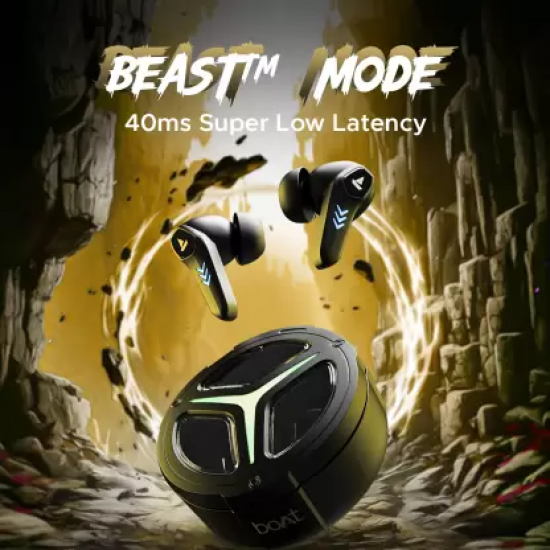 boAt Immortal 171 with Beast Mode(Low Latency) (Black Sabre, True Wireless)