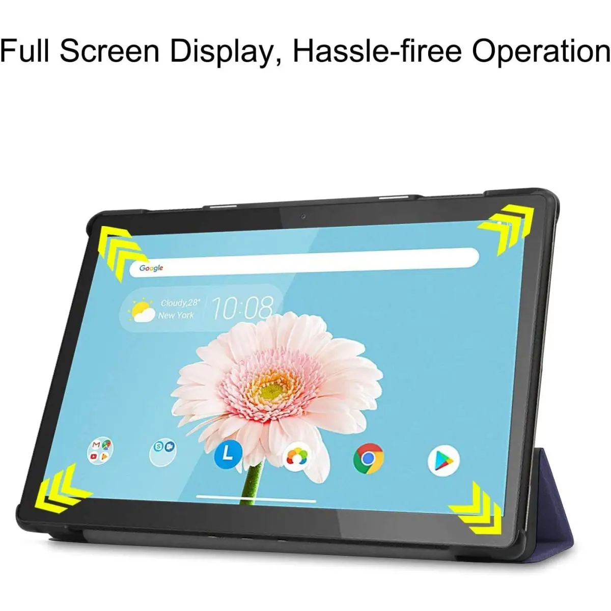 ABOUTTHEFIT Leather, Synthetic Smart Tri Fold Stand Cover for Lenovo Tab M10 HD TB-X505F TB-X505 L,