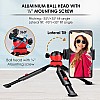 AGARO Adjustable Camera Tripod Stand with Mobile Phones Clip & Camera Holder, Supports Up to 3 Kgs, 66 inches Tall