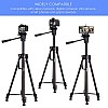 AGARO Adjustable Camera Tripod Stand with Mobile Phones Clip & Camera Holder, Supports Up to 3 Kgs, 66 inches Tall