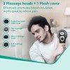 AGARO Atom Electric Handheld Full Body Massager with 3 Massage Heads, Mesh Cover, Variable Speed Settings for Pain Relief and Relaxation, Back, Arms, Leg & Foot, Black.
