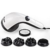 AGARO Atom Plus Electric Handheld Full Body Massager, 4 Massage Heads, Mesh Cover, Variable Speed Settings for Pain Relief and Relaxation, Back, Leg & Foot