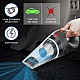 AGARO CV1077 Car Vacuum Cleaner, Portable, Handheld,12V DC /110W, 4.5KPA Power Socket, 14.7ft Long Cord, Stainless Steel Filter, Black